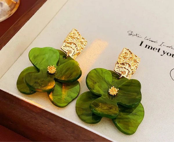 Rose earrings