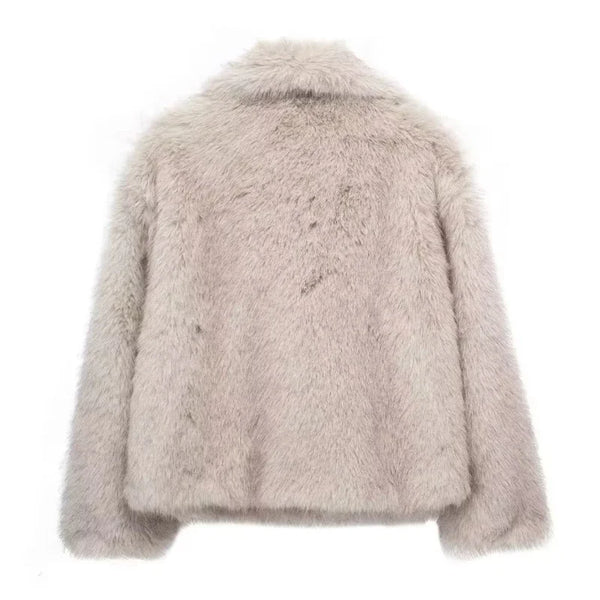 coats Autumn Fur Plush Fluffy