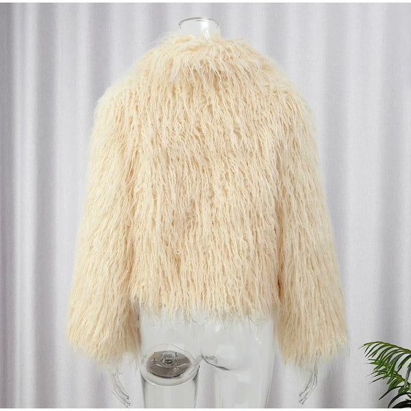 Short Coat Women Long Sleeve Turn Down
