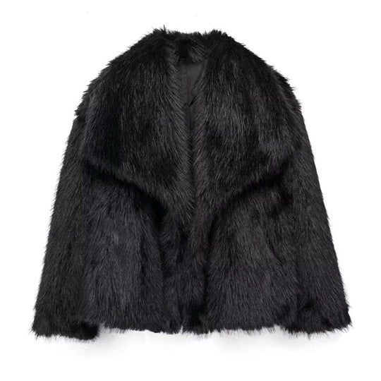 coats Autumn Fur Plush Fluffy
