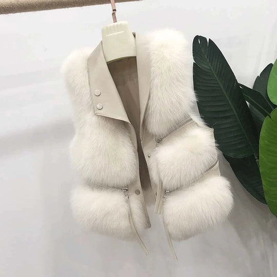 Autum Sleeveless Lady Waistcoat Coat